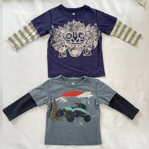 $70 Bundle Lot of 2 Tea Collection Boys Toddler Size L / 18-24mos Tees Tops